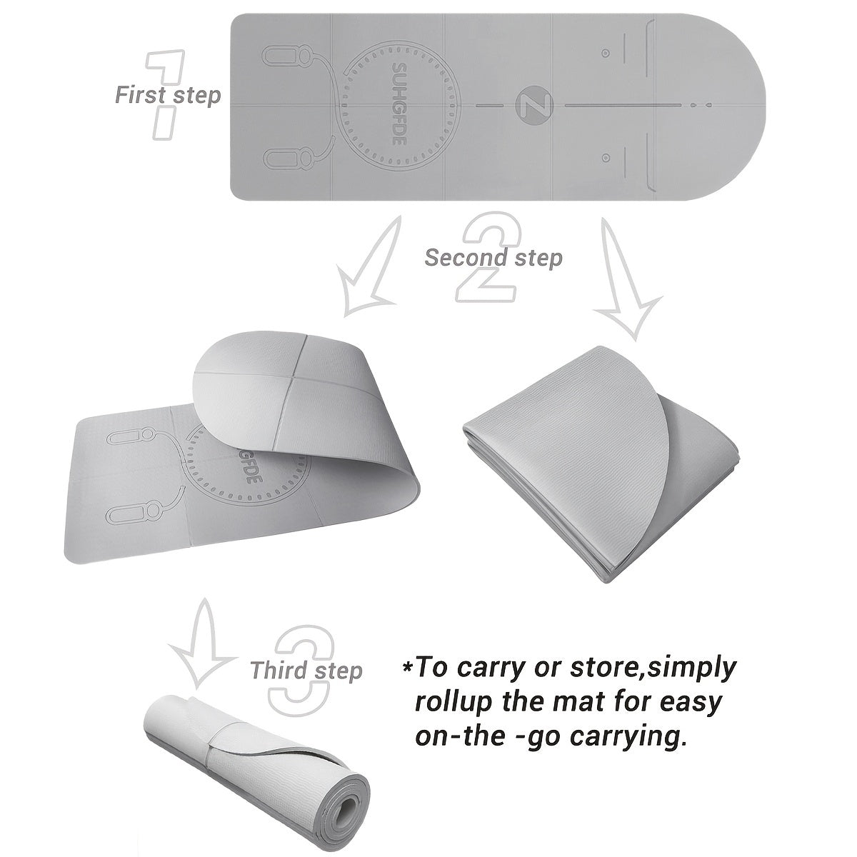 Shock Absorbing Non Slip Yoga Mat for Comfortable Workouts