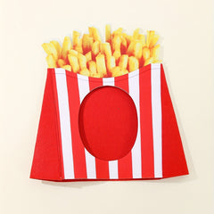Yellow Fries Hat Fast Food Party Dress Up Costume Headgear