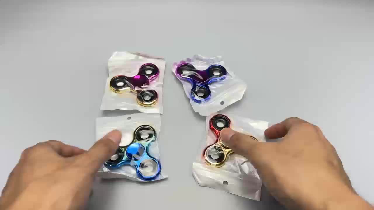 2pcs FIGROL Metal Feel Spinner Toys Stainless Steel Bearings Multicolor Pink