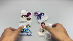2pcs FIGROL Metal Feel Spinner Toys Stainless Steel Bearings Multicolor Pink