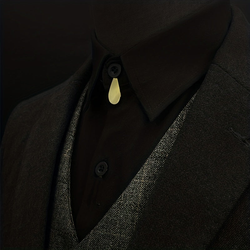 Geometric Tie Clip Shirt Decoration Suit Clip Brooch For Men