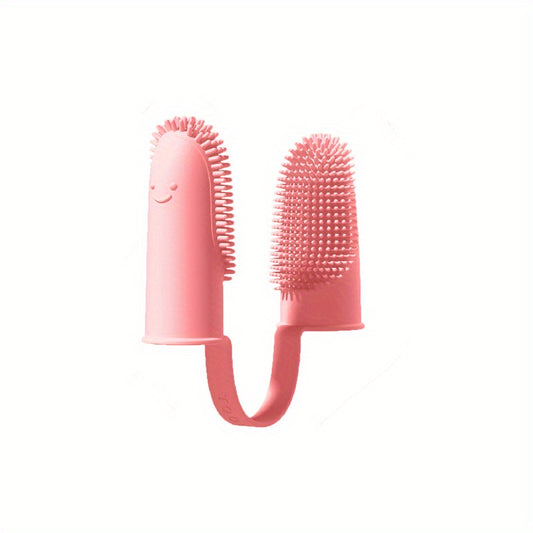 Pet Toothbrush Finger Cover Double Finger Dog Toothbrush Soft Bristle