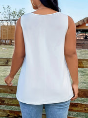 Colorblock Coconut Tree Sunset Tank Top