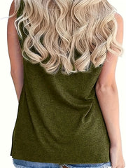 Sleeveless Letter Print Tank Top for Women