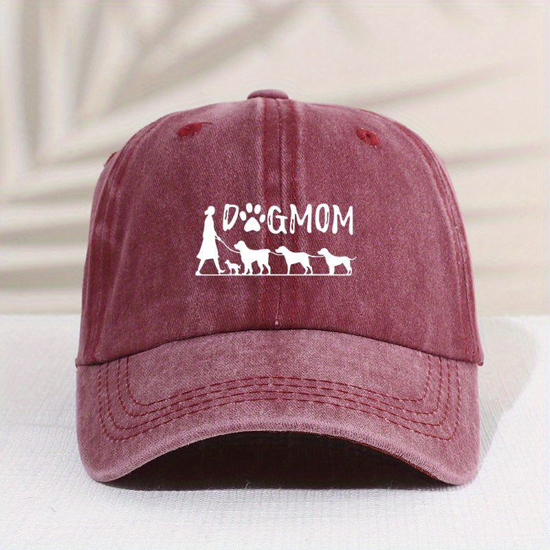 Kids Dog Mom Embroidered Sunshade Baseball Cap