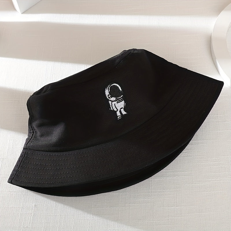 Embroidered Astronaut Fisherman Hat Sun Protection