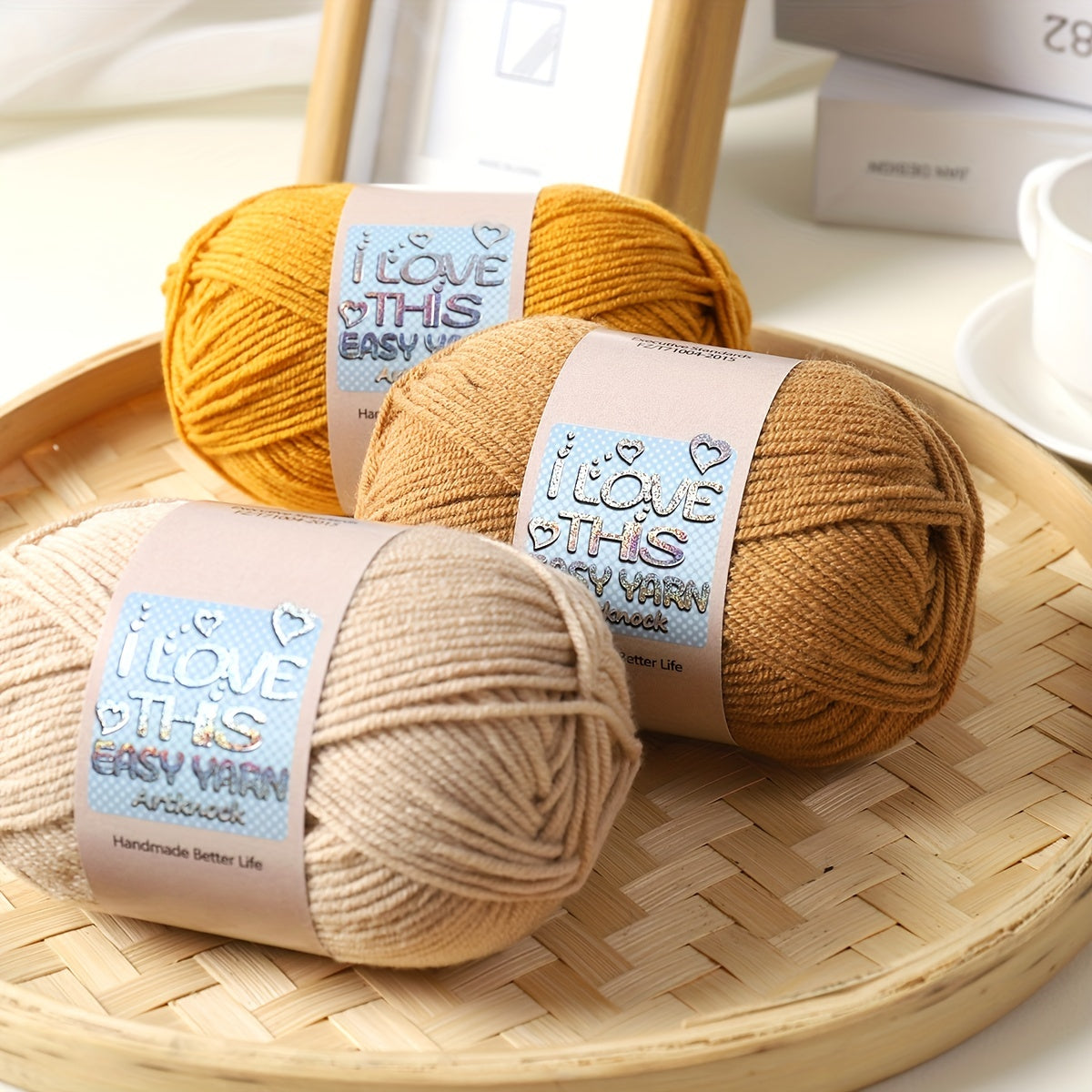 Acrylic Rayon 4ply Milk Yarn Hand Knitting Crochet Worsted 110m 47g