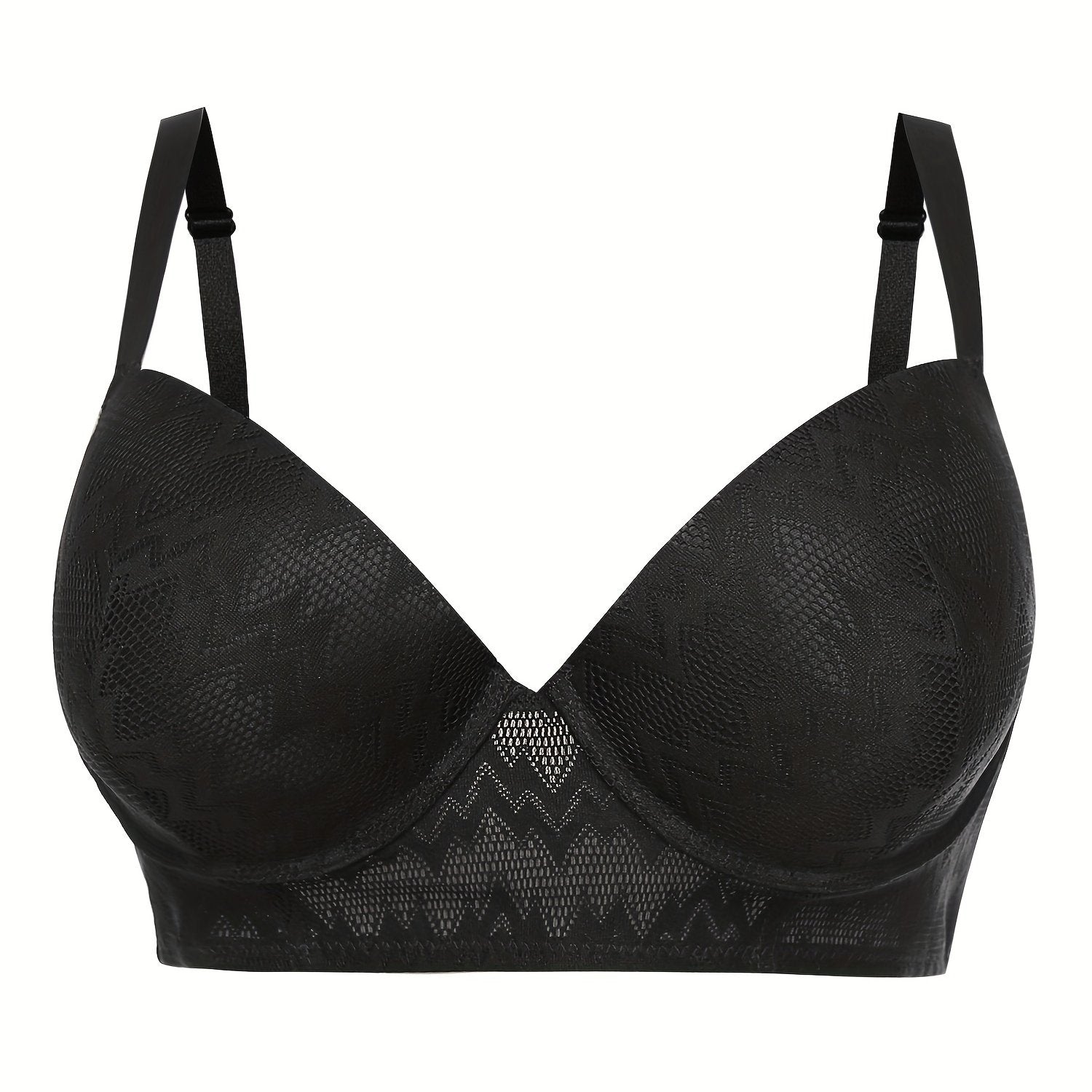 Geometric Pattern T-shirt Bra