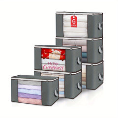 Durable 90L Large Storage Bags with Handles Foldable Closet Organizer