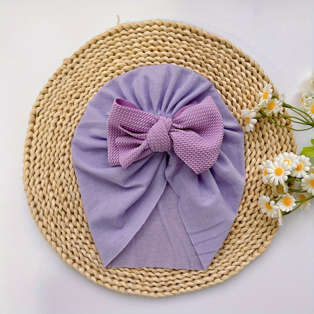 Baby Girls Twill Bubble Bownot Turban Hair Wrap Accessories