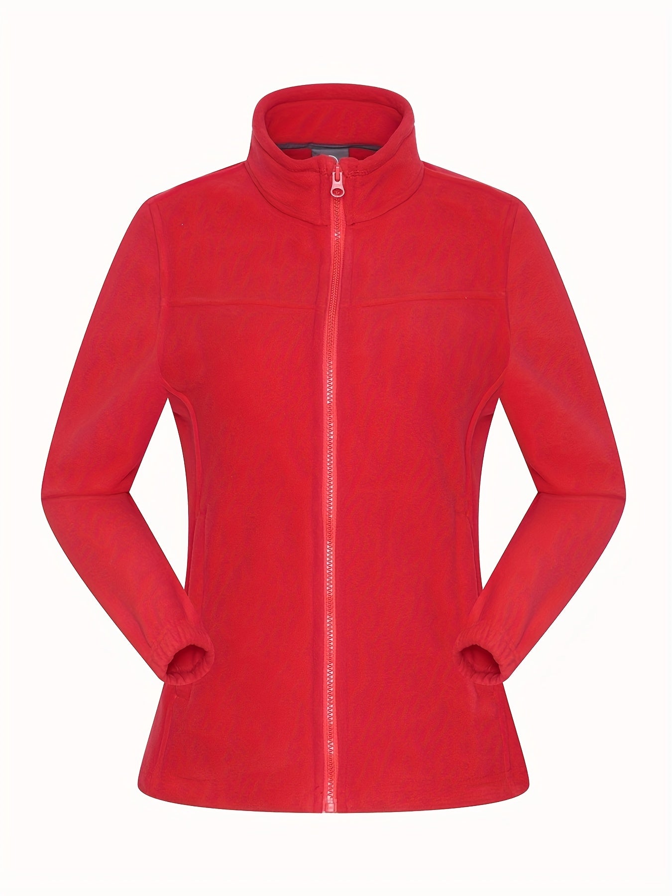 Women's Outdoor Fleece Jacket Zip-front Sports Snow Coat
