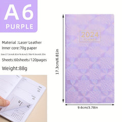 Laser A6 English Plan Book Planner Thin Weekly Calendar Schedule Book