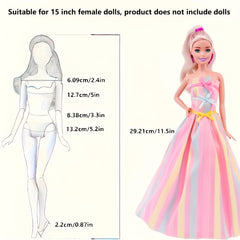 15pcs Fairy Tale Princess Doll Clothing Set for 11.5" Dolls