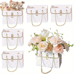 12pcs Flower Gift Bags with Handles for Mother's Weddings