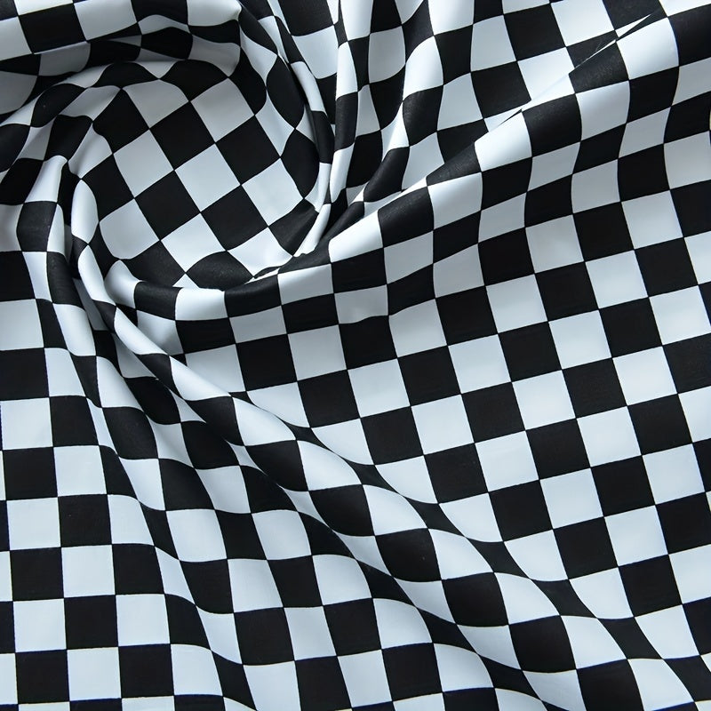 10pcs Checkerboard Style Fabric Colorful Mosaic Plaid Cotton Printed Fabric