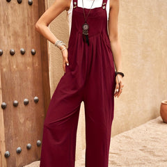 Boho Sleeveless Wide Leg Jumpsuit for Women