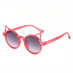 Cute Cat Ear Round Glasses for Kids