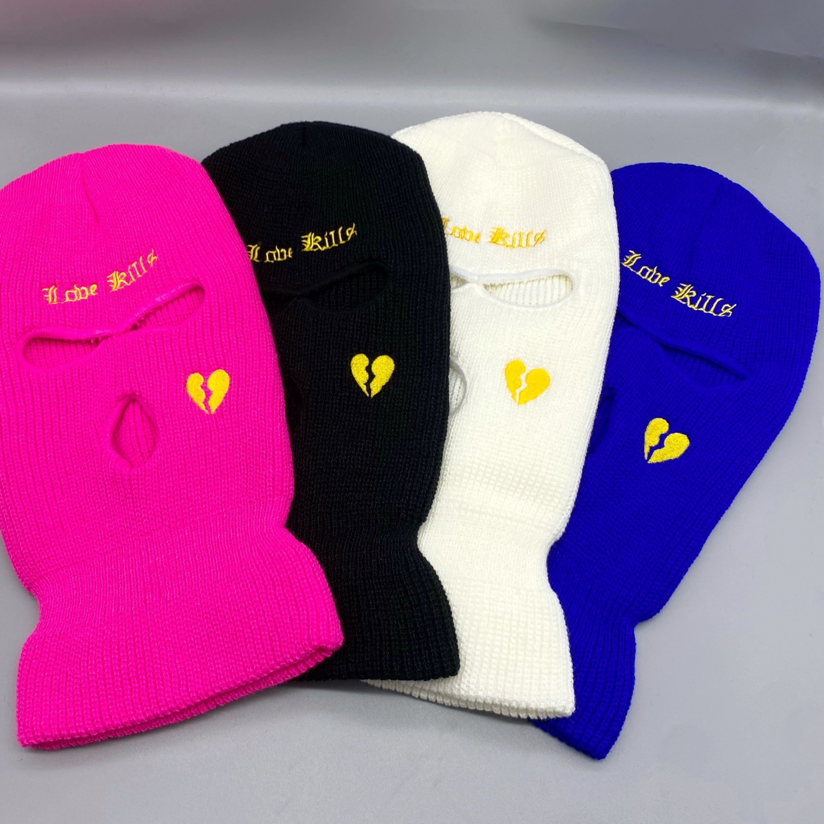 Y2K Gothic Letter Ski Mask Hip Hop Knit Hat