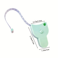 Green Mini Leather Tape Measurement Clothes Waist Chest Small Ruler