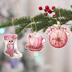 Christmas Hat Socks Candles Decoration Tree Ornaments