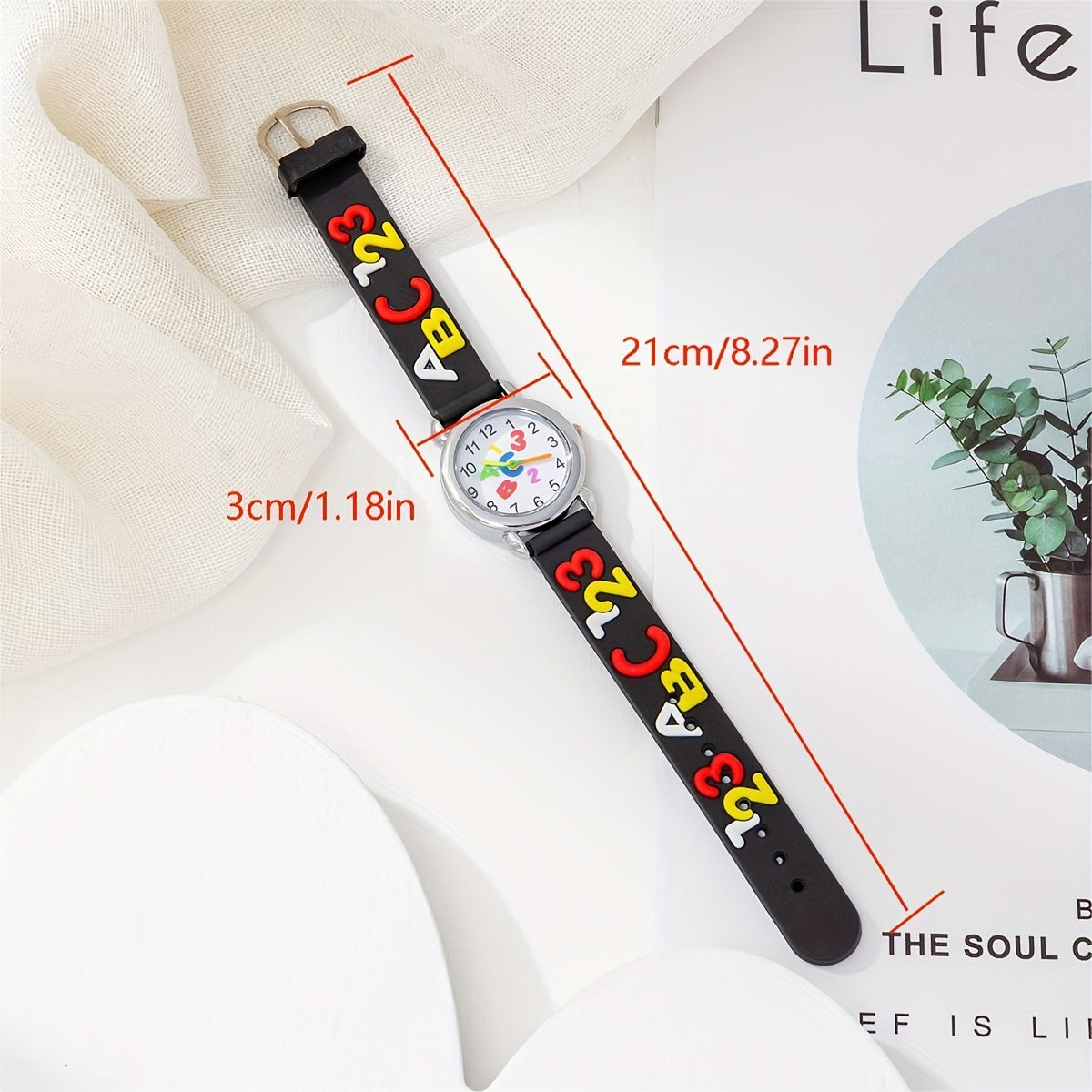 Boys Girls Teen Round Dial Quartz Watch For Gift Daily Life