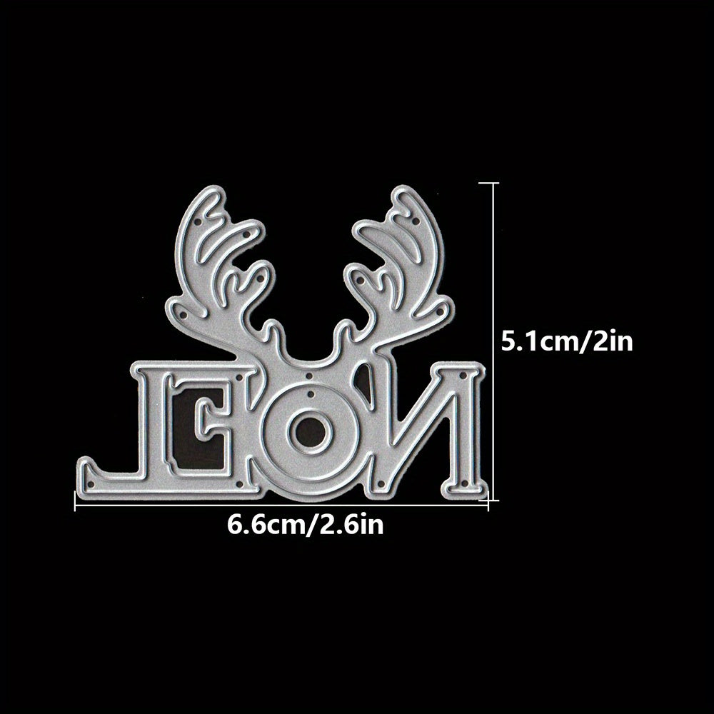 Christmas Antlers NOEL Metal Cutting Dies Stencils DIY Scrapbooking