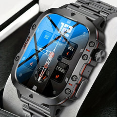1.96'' Full Touch Screen Smart Watch Fitness Tracker with Voice Assistant
