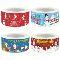 1pc Christmas Strip Sticker Sealing Sticker Packaging Decoration