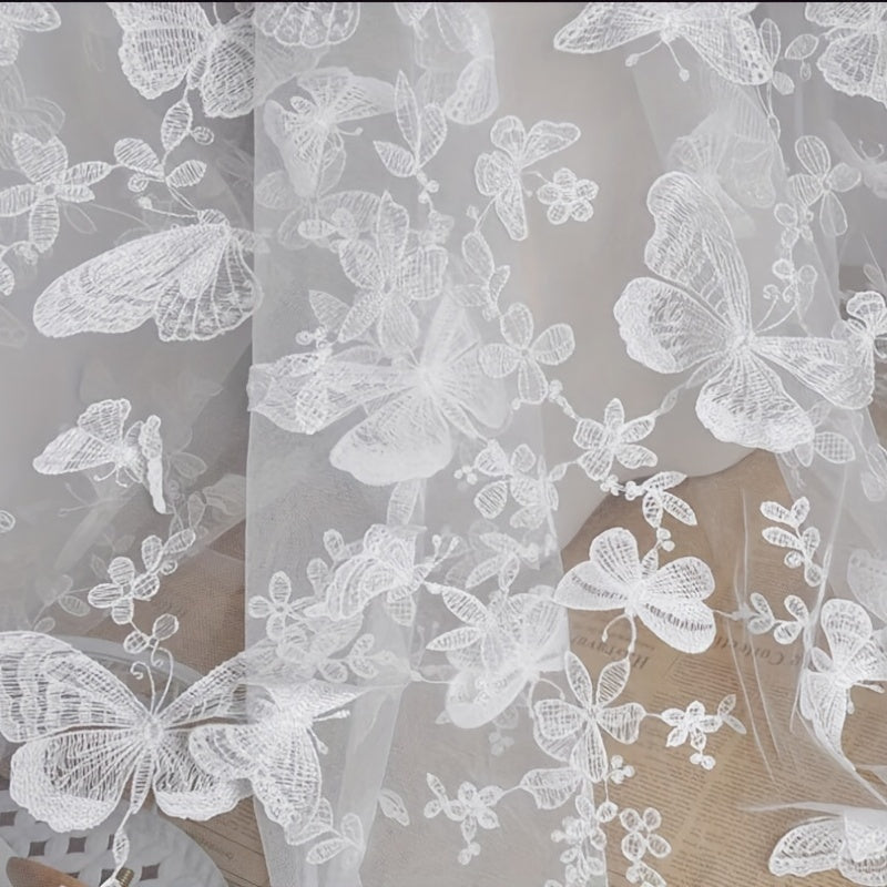1pc Mesh Embroidery 3D Butterfly Fabric Dress DIY Sewing Accessories