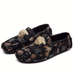 Men's Graphic Print Comfy Loafers Wear resistant Non Slip Smart Casual Shoes