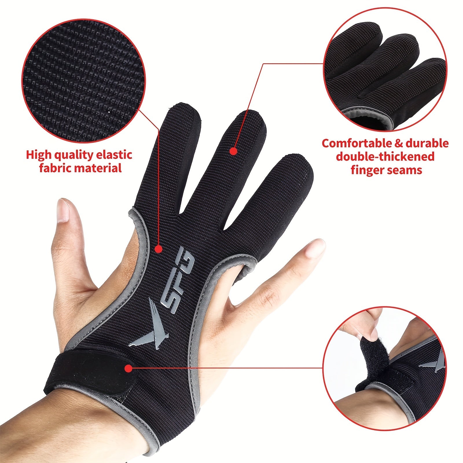 1pc Archery Glove Finger Guard Padded Protector For Recurve Compound Bow
