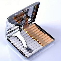 Metal Cigarette Case Spring Clip Open Tobacco Case Holder For Men