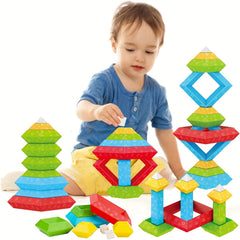 Montessori Pyramid Building Blocks Toy for Toddlers