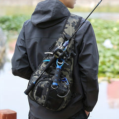 Multifunctional Fishing Tackle Bag Water Resistant Shoulder Bag Crossbody Bag