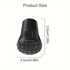 Rubber Feet Trekking Pole Tips Replacement Protectors for Hiking Walking Sticks