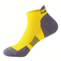 5 Pairs Breathable Cotton Ankle Socks for Sports Running Fitness