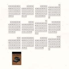 365 Days Retro Desk Calendar Journal Material Decorative Collage Bottoming