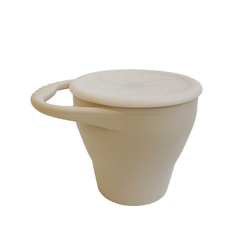 Kids Silicone Snack Cup Portable Leak-proof Anti-fall Cup