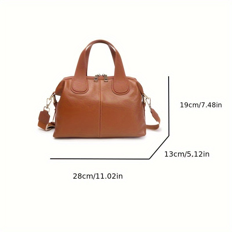 Leather Women's Handbag Crossbody & Shoulder Bag in Chocolate Light Bro