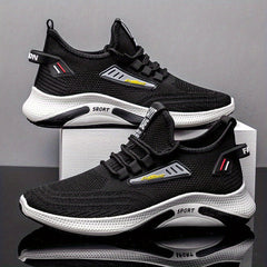 Men's Slip on Sneakers with Laces, Odor Resistant Athletic Shoes