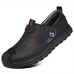 Men's Comfy Loafer Shoes Non slip Slip On Superfine Fiber Leather Shoes