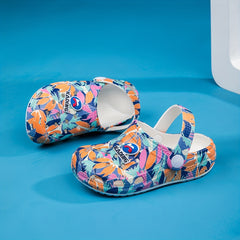 Floral Pattern Clog Casual Water Shoes for Kids