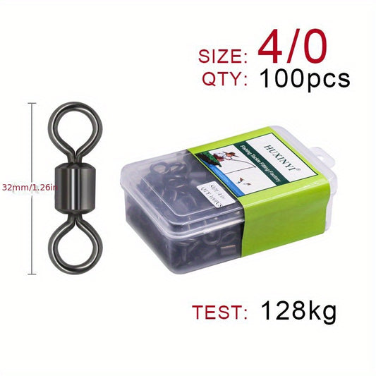 100pcs Ball Bearing Swivels for Fishing Line Connection