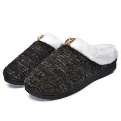 Men's Memory Foam Fleece Cozy Slippers - Winter Gift