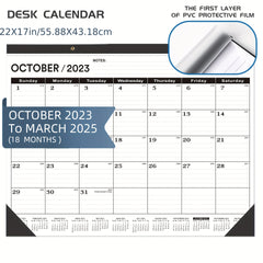 Large Desk Calendar 22x17 Professional Monthly Planner Oct - Aug