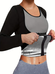 Women's Tummy Control Long Sleeve Sauna Sweat Shirt