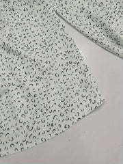 Leopard Print Lantern Sleeve Blouse