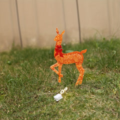 3pcs Glowing Deer Ornaments for Christmas Party Garden Decoration