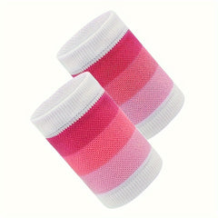 2pcs Thin Unisex Wrist Guard Anti-sweat Striped Wristband