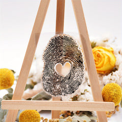 Kids Cartoon Stamp with Fingerprint Background